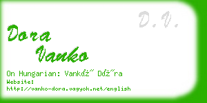 dora vanko business card